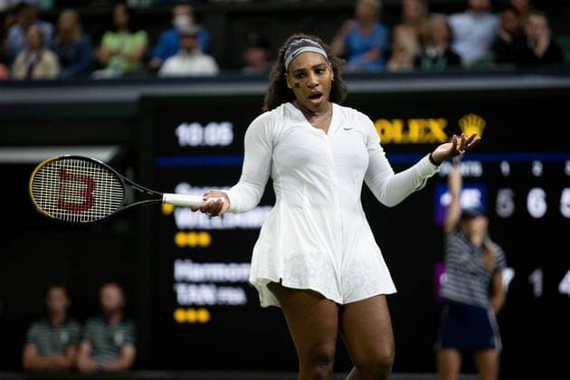 Mandatory Credit: Photo by Ella Ling Shutterstock (13002020ew) Serena Williams during her first round match Wimbledon Tennis Championships, Day 2, The All England Lawn Tennis and Croquet Club, London, UK - 28 Jun 2022 Wimbledon Tennis Championships, Day 2, The All England Lawn Tennis and Croquet Club, London, UK - 28 Jun 2022  Copyright: xEllaxLing Shutterstockx 13002020ew