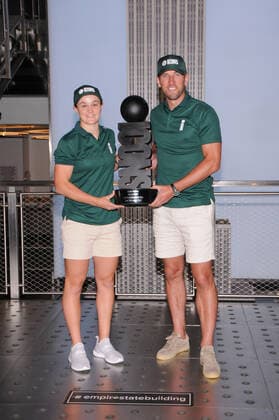 June 28, 2022, New York, United States: Ash Barty and Harry Kane visit the Empire State Building to celebrate The Icon Series in New York City. New York United States - ZUMAs197 0161747022st Copyright: xEfrenxLandaosx