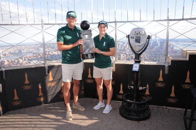 June 28, 2022, New York, United States: Harry Kane and Ash Barty visit the Empire State Building to celebrate The Icon Series in New York City. New York United States - ZUMAs197 0161747067st Copyright: xEfrenxLandaosx