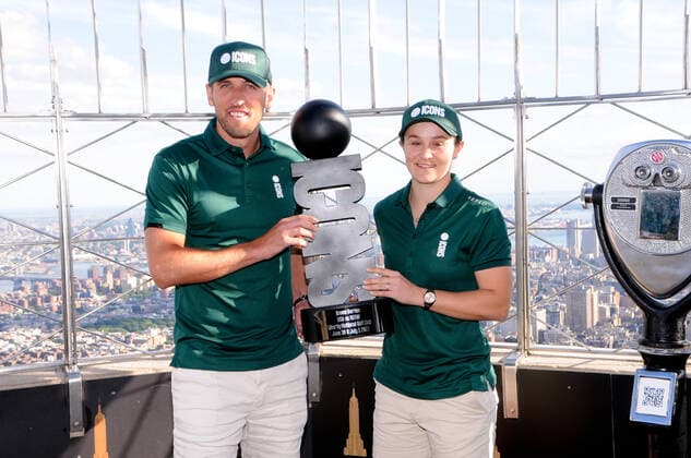 Sport Themen der Woche KW26 June 28, 2022, New York, United States: Harry Kane and Ash Barty visit the Empire State Building to celebrate The Icon Series in New York City. New York United States - ZUMAs197 0161747086st Copyright: xEfrenxLandaosx