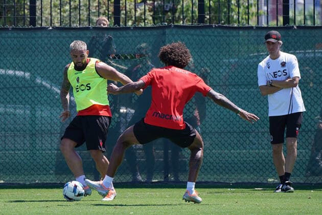 Andy Delort (OGC Nice) FOOTBALL : Reprise de l™entrainement de l™OGC Nice - Nice - 29 06 2022 NorbertScanella Panoramic 
