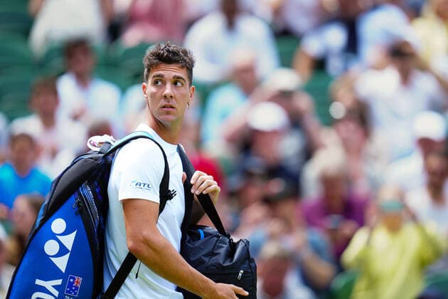 Mandatory Credit: Photo by Javier Garcia Shutterstock (13008249q) Thanasi Kokkinakis ahead of his second round match Wimbledon Tennis Championships, Day 3, The All England Lawn Tennis and Croquet Club, London, UK - 29 Jun 2022 Wimbledon Tennis Championships, Day 3, The All England Lawn Tennis and Croquet Club, London, UK - 29 Jun 2022  Copyright: xJavierxGarcia Shutterstockx 13008249q