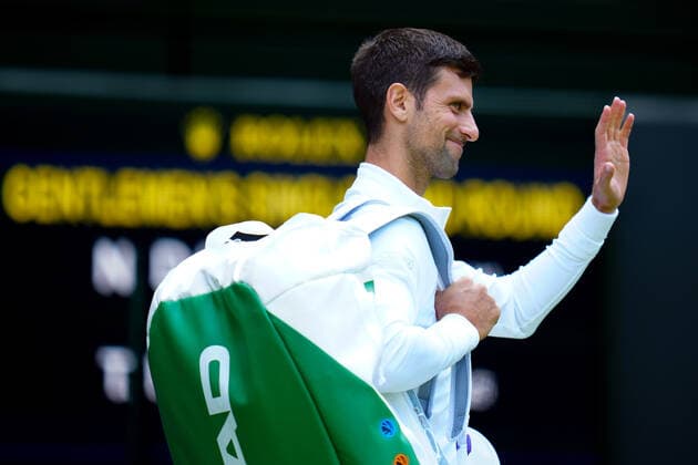 Mandatory Credit: Photo by Javier Garcia Shutterstock (13008249p) Novak Djokovic ahead of his second round match Wimbledon Tennis Championships, Day 3, The All England Lawn Tennis and Croquet Club, London, UK - 29 Jun 2022 Wimbledon Tennis Championships, Day 3, The All England Lawn Tennis and Croquet Club, London, UK - 29 Jun 2022  Copyright: xJavierxGarcia Shutterstockx 13008249p
