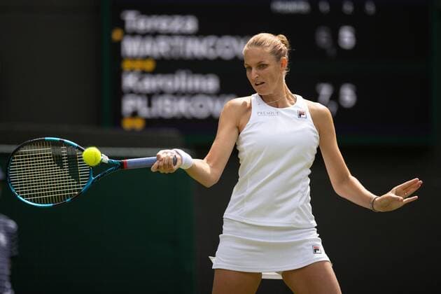 Mandatory Credit: Photo by Ella Ling Shutterstock (13008247r) Karolina Pliskova during her second round match Wimbledon Tennis Championships, Day 3, The All England Lawn Tennis and Croquet Club, London, UK - 29 Jun 2022 Wimbledon Tennis Championships, Day 3, The All England Lawn Tennis and Croquet Club, London, UK - 29 Jun 2022  Copyright: xEllaxLing Shutterstockx 13008247r