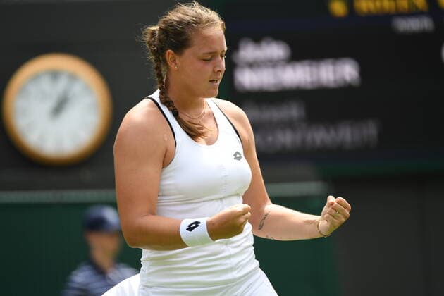 Tennis - Wimbledon 2022 - Jule Niemeier - Allemagne TENNIS : Wimbledon 2022 - England - 29 06 2022 ChrysleneCaillaud Panoramic 