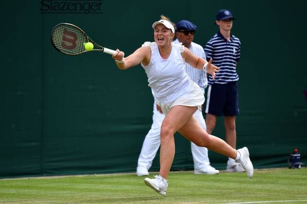 Mandatory Credit: Photo by James Veysey Shutterstock (13008248x) Jelena Ostapenko during her second round match Wimbledon Tennis Championships, Day 3, The All England Lawn Tennis and Croquet Club, London, UK - 29 Jun 2022 Wimbledon Tennis Championships, Day 3, The All England Lawn Tennis and Croquet Club, London, UK - 29 Jun 2022  Copyright: xJamesxVeysey Shutterstockx 13008248x