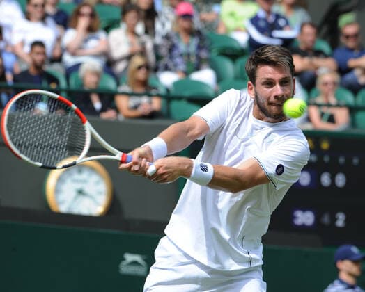 Tennis - 2022 Wimbledon Championships - Week One - Day Two (Wednesday) - All England Lawn Tennis Club, Wimbledon - Wednesday 29th June 2022 Cameron Norrie v Jaume Munar Cameron Norrie of Great Britain 