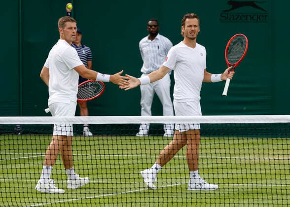 Wesley Koolhof and Neal Skupski GBR Mens Doubles Tennis Wimbledon 2022 Grand Slam ITF ATP WTA AELTC London Great Britain 29 June 2022 Copyright: xJuergenxHasenkopfx