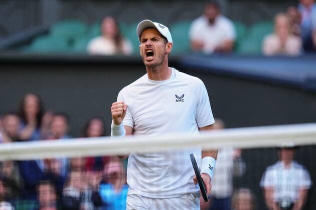 Mandatory Credit: Photo by Javier Garcia Shutterstock (13008249jp) Andy Murray reacts during his second round match Wimbledon Tennis Championships, Day 3, The All England Lawn Tennis and Croquet Club, London, UK - 29 Jun 2022 Wimbledon Tennis Championships, Day 3, The All England Lawn Tennis and Croquet Club, London, UK - 29 Jun 2022  Copyright: xJavierxGarcia Shutterstockx 13008249jp
