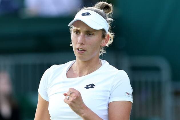 Great Britain, London, All England Lawn Tennis Club, The Championships Wimbledon 2022 - DAY 3- 29 06 2022 Belgian player Elise Mertens (BEL) pictured during her second round against Panna Udvardy (HUN) in London , All England Lawn Tennis Club at The Championships Wimbledon 2022 The Championships Wimbledon 2022- DAY 3- 29 06 2022 PhotoNews Panoramic 