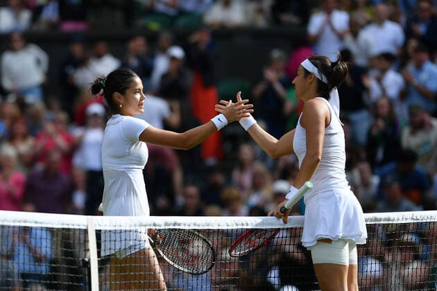 Caroline Garcia defeated Emma Raducanu TENNIS : Wimbledon 2022 : 30 06 2022 AntoineCouvercelle Panoramic 