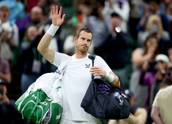 (220630) -- LONDON, June 30, 2022 -- Andy Murray of Britain waves to spectators after the men s singles 2nd round match against John Isner of the United States at Wimbledon Tennis Championship in London, Britain, June 29, 2022. ) (SP)BRITAIN-LONDON-TENNIS-WIMBLEDON LixYing 