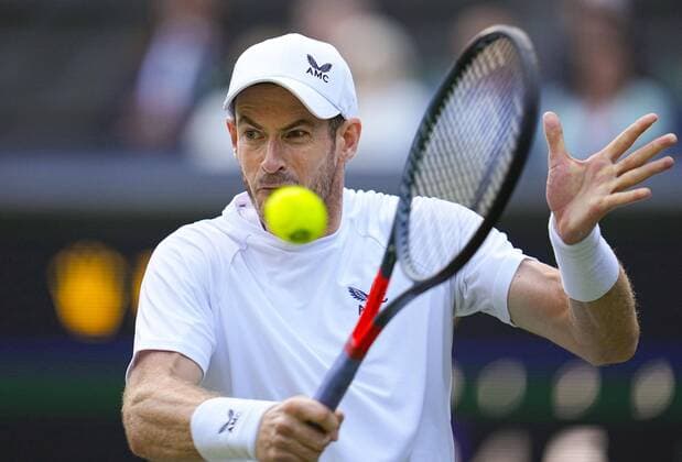 Tennis: Wimbledon championships Britain s Andy Murray plays against John Isner of the United States in the second round of the Wimbledon tennis tournament in London on June 29, 2022.  A14AA0001308002P