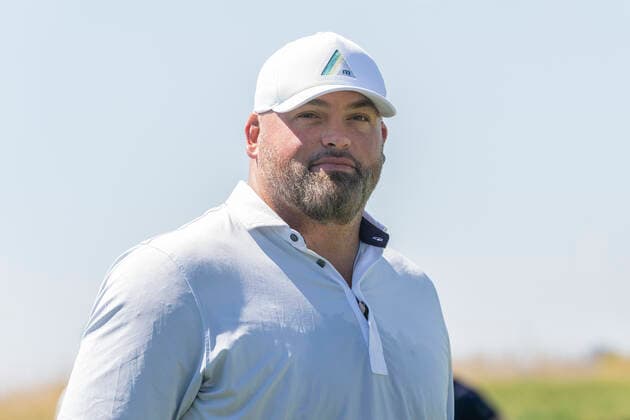 NY: Icons Series Inaugural Event & press conference, PK, Pressekonferenz Andrew Whitworth attends Icons Series Inaugural Event & Press Conference at Liberty National Golf Club Jersey City New Jersey United States Copyright: LevxRadin