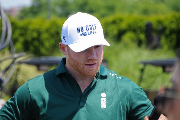 June 29, 2022, Jersey, NJ, United States: Canelo Alvarez attends the Icons Series press conference, PK, Pressekonferenz in Liberty National Golf Club, Jersey City. Jersey United States - ZUMAs197 0161810293st Copyright: xEfrenxLandaosx