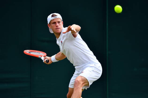 Mandatory Credit: Photo by James Veysey Shutterstock (13010732an) Diego Schwartzman during his second round match Wimbledon Tennis Championships, Day 4, The All England Lawn Tennis and Croquet Club, London, UK - 30 Jun 2022 Wimbledon Tennis Championships, Day 4, The All England Lawn Tennis and Croquet Club, London, UK - 30 Jun 2022  Copyright: xJamesxVeysey Shutterstockx 13010732an