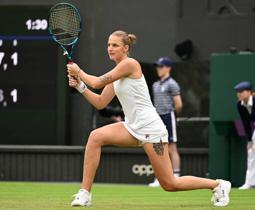 Championships - Week One - Day Two (Thursday) - All England Lawn Tennis Club, Wimbledon - Thursday 30th June 2022 Katie Swan v Karolina Pliskova Karolina Pliskova (CZE) 