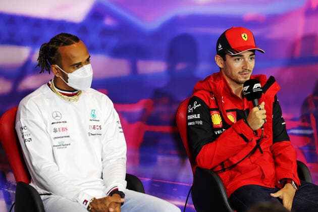 44 Lewis Hamilton GBR, Mercedes AMG Petronas F1 Team , 16 Charles Leclerc MCO, Scuderia Ferrari , F1 Grand Prix of Great Britain at Silverstone Circuit on June 30, 2022 in Silverstone, United Kingdom Photo by DPPI via HOCH ZWEI Silverstone United Kingdom