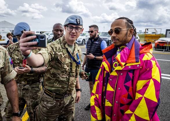 SILVERSTONE Lewis Hamilton Mercedes at the Silverstone circuit ahead of the Great Britain Grand Prix REMKO DE WAAL Event Name F1 Grand Prix of Great Britain Previews 2022 xVIxANPxSportx xxANPxIVx 451166148 originalFilename: 451166148.jpg