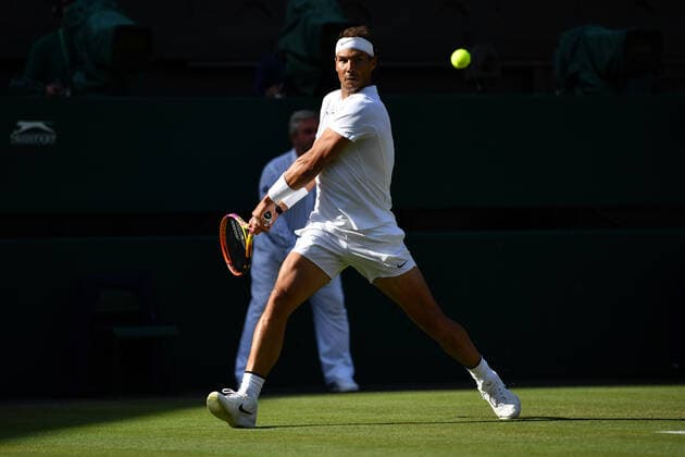 Mandatory Credit: Photo by James Veysey Shutterstock (13010732ef) Rafael Nadal during his second round match Wimbledon Tennis Championships, Day 4, The All England Lawn Tennis and Croquet Club, London, UK - 30 Jun 2022 Wimbledon Tennis Championships, Day 4, The All England Lawn Tennis and Croquet Club, London, UK - 30 Jun 2022  Copyright: xJamesxVeysey Shutterstockx 13010732ef