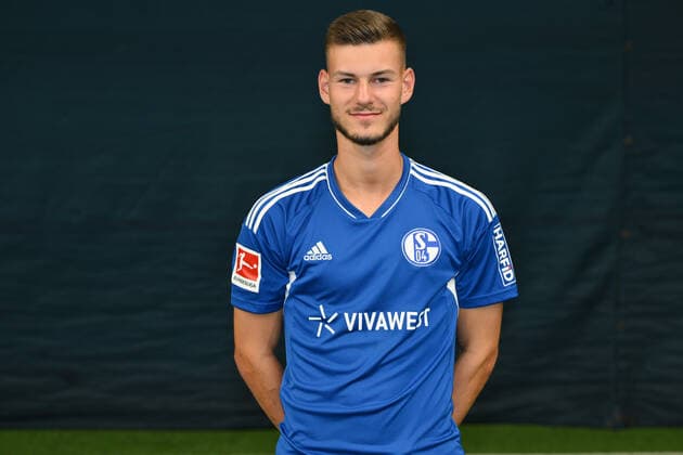 Tom Krauss, Tom Krauss FC Schalke 04 1 BL, portrait date 2022 2023 Gelsenkirchen North Rhine Westphalia Germany Team2