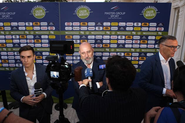 Photo Guido Calamosca LaPresse june 29, 2022 Bologna, Italy news Opening of the football market at the grand hotel in Rimini and setting up of the Azzurra exhibition dedicated to the great history of the national team, Nationalteam 40 years after the 82nd world cup present Beppe Bergomi, the president Stefano Bonaccini, the wife of paolo Rossi federica cappelletti, Arrigo Sacchi, Frederic Massara, Rosella Sensi, Matteo Marani  Copyright: xGuidoxCalamosca LaPressex