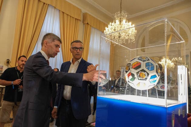 Football, Italy, Opening of the Azzurra Exhibition in Bologna