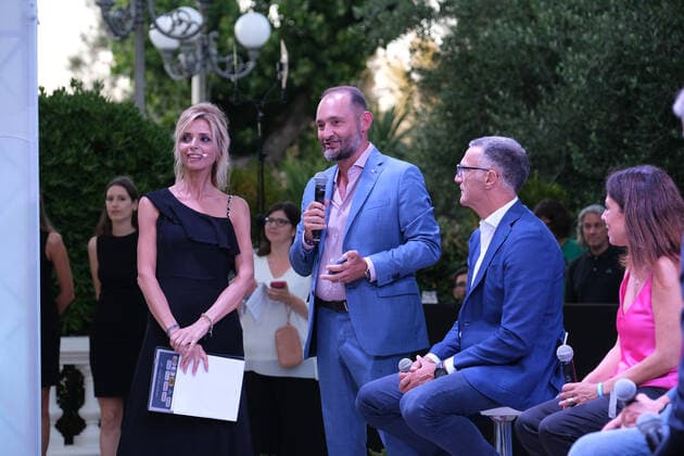 Photo Guido Calamosca LaPresse june 29, 2022 Bologna, Italy news Opening of the football market at the grand hotel in Rimini and setting up of the Azzurra exhibition dedicated to the great history of the national team, Nationalteam 40 years after the 82nd world cup present Beppe Bergomi, the president Stefano Bonaccini, the wife of paolo Rossi federica cappelletti, Arrigo Sacchi, Frederic Massara, Rosella Sensi, Matteo Marani  Copyright: xGuidoxCalamosca LaPressex