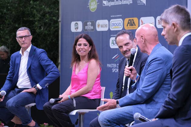 Photo Guido Calamosca LaPresse june 29, 2022 Bologna, Italy news Opening of the football market at the grand hotel in Rimini and setting up of the Azzurra exhibition dedicated to the great history of the national team, Nationalteam 40 years after the 82nd world cup present Beppe Bergomi, the president Stefano Bonaccini, the wife of paolo Rossi federica cappelletti, Arrigo Sacchi, Frederic Massara, Rosella Sensi, Matteo Marani  Copyright: xGuidoxCalamosca LaPressex