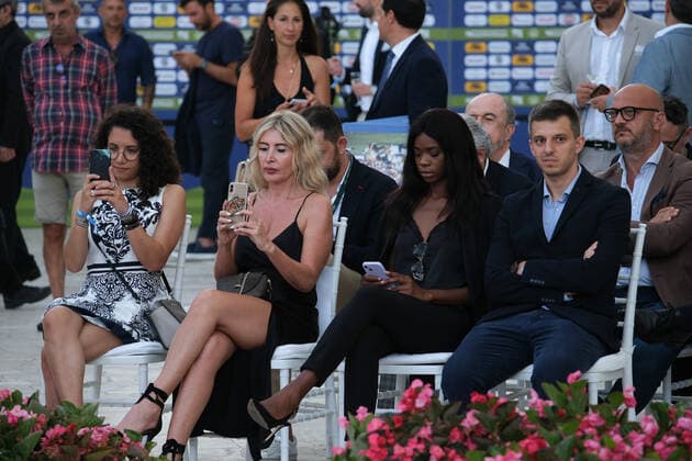 Photo Guido Calamosca LaPresse june 29, 2022 Bologna, Italy news Opening of the football market at the grand hotel in Rimini and setting up of the Azzurra exhibition dedicated to the great history of the national team, Nationalteam 40 years after the 82nd world cup present Beppe Bergomi, the president Stefano Bonaccini, the wife of paolo Rossi federica cappelletti, Arrigo Sacchi, Frederic Massara, Rosella Sensi, Matteo Marani  Copyright: xGuidoxCalamosca LaPressex