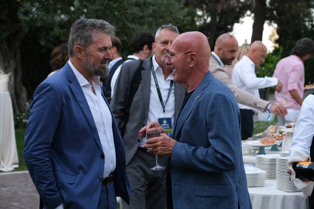 Photo Guido Calamosca LaPresse june 29, 2022 Bologna, Italy news Opening of the football market at the grand hotel in Rimini and setting up of the Azzurra exhibition dedicated to the great history of the national team, Nationalteam 40 years after the 82nd world cup present Beppe Bergomi, the president Stefano Bonaccini, the wife of paolo Rossi federica cappelletti, Arrigo Sacchi, Frederic Massara, Rosella Sensi, Matteo Marani  Copyright: xGuidoxCalamosca LaPressex