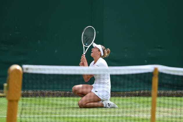Elise Mertens (Bel) TENNIS : Wimbledon 2022 : 01 07 2022 AntoineCouvercelle Panoramic 