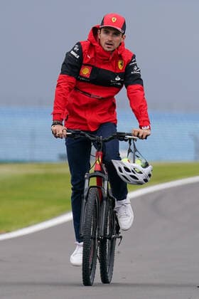 FORMULA 1 LENOVO BRITISH GRAND PRIX 2022, 30 06 2022 Charles Leclerc 16 (MON), Scuderia Ferrari F1-75 on a bike during the FORMULA 1 LENOVO BRITISH GRAND PRIX at Silverstone Circuit, Silverstone, United Kingdom on 30 June 2022 Editorial Use Only Copyright: xEleanorxHoadx ESM-0557-0082