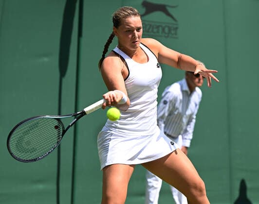 nChampionships - Week One - Day Two (Friday) - All England Lawn Tennis Club, Wimbledon - Friday 1st July 2022 Lesia Tsurenko v Jule Niemeier Jule Niemeier of Germany 