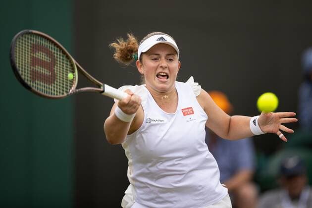 Mandatory Credit: Photo by Ella Ling Shutterstock (13012398l) Jelena Ostapenko during her third round match Wimbledon Tennis Championships, Day 5, The All England Lawn Tennis and Croquet Club, London, UK - 01 Jul 2022 Wimbledon Tennis Championships, Day 5, The All England Lawn Tennis and Croquet Club, London, UK - 01 Jul 2022  Copyright: xEllaxLing Shutterstockx 13012398l