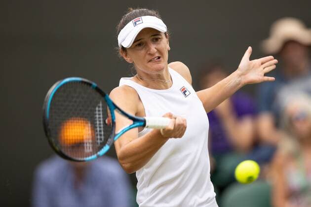 Mandatory Credit: Photo by Ella Ling Shutterstock (13012398o) Irina-Camelia Begu during her third round match Wimbledon Tennis Championships, Day 5, The All England Lawn Tennis and Croquet Club, London, UK - 01 Jul 2022 Wimbledon Tennis Championships, Day 5, The All England Lawn Tennis and Croquet Club, London, UK - 01 Jul 2022  Copyright: xEllaxLing Shutterstockx 13012398o