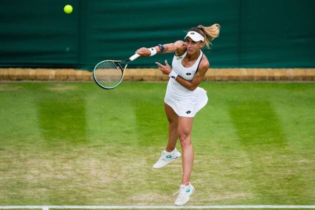 Mandatory Credit: Photo by Dave Shopland Shutterstock (13010735h) Lesia Tsurenko during her third round match Wimbledon Tennis Championships, Day 5, The All England Lawn Tennis and Croquet Club, London, UK - 01 Jul 2022 Wimbledon Tennis Championships, Day 5, The All England Lawn Tennis and Croquet Club, London, UK - 01 Jul 2022  Copyright: xDavexShopland Shutterstockx 13010735h