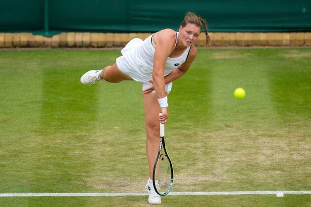 Mandatory Credit: Photo by Dave Shopland Shutterstock (13010735k) Jule Niemeier during her third round match Wimbledon Tennis Championships, Day 5, The All England Lawn Tennis and Croquet Club, London, UK - 01 Jul 2022 Wimbledon Tennis Championships, Day 5, The All England Lawn Tennis and Croquet Club, London, UK - 01 Jul 2022  Copyright: xDavexShopland Shutterstockx 13010735k