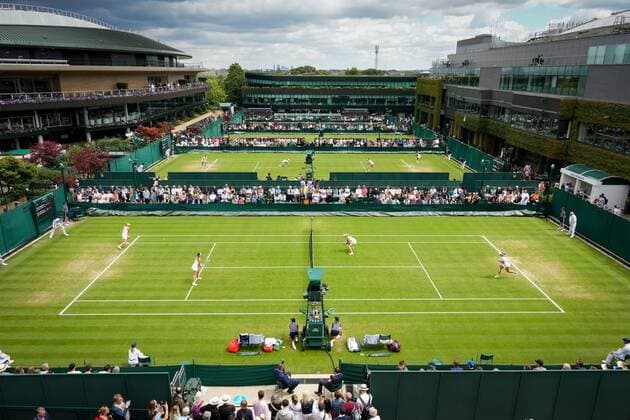 Mandatory Credit: Photo by Dave Shopland Shutterstock (13010735s) General view of the outside courts Wimbledon Tennis Championships, Day 5, The All England Lawn Tennis and Croquet Club, London, UK - 01 Jul 2022 Wimbledon Tennis Championships, Day 5, The All England Lawn Tennis and Croquet Club, London, UK - 01 Jul 2022  Copyright: xDavexShopland Shutterstockx 13010735s