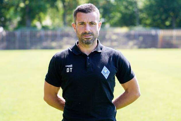 Dennis Tiano goalkeeper coach SV Waldhof Mannheim 3 league, portrait date 2022 2023 xozx
