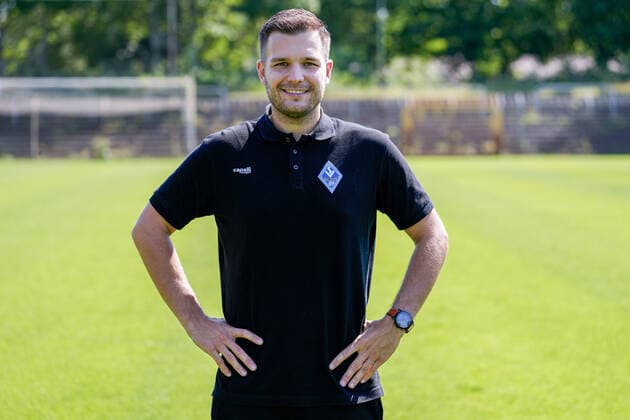 Yannick Heck Team manager SV Waldhof Mannheim 3 Liga, portrait date 2022 2023 xozx