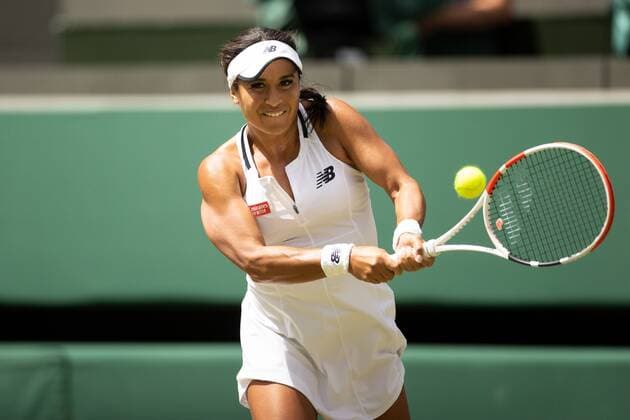 Mandatory Credit: Photo by Ella Ling Shutterstock (13012398z) Heather Watson during her 3rd round match Wimbledon Tennis Championships, Day 5, The All England Lawn Tennis and Croquet Club, London, UK - 01 Jul 2022 Wimbledon Tennis Championships, Day 5, The All England Lawn Tennis and Croquet Club, London, UK - 01 Jul 2022  Copyright: xEllaxLing Shutterstockx 13012398z