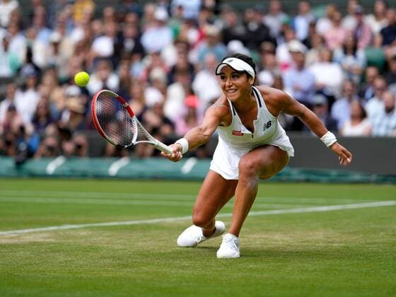 Mandatory Credit: Photo by Dave Shopland Shutterstock (13010735aq) Heather Watson during her third round match Wimbledon Tennis Championships, Day 5, The All England Lawn Tennis and Croquet Club, London, UK - 01 Jul 2022 Wimbledon Tennis Championships, Day 5, The All England Lawn Tennis and Croquet Club, London, UK - 01 Jul 2022  Copyright: xDavexShopland Shutterstockx 13010735aq