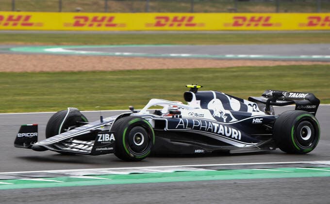 Ist July 2022, Silverstone Circuit, Silverstone, Northamptonshire, England: British F1 Grand Prix, free practise day: Yuki Tsunoda of Japan driving the (22) Scuderia AlphaTauri AT03 during the first practice session  ActionPlus12403368 SimonxWest
