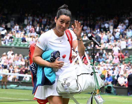 nChampionships - Week One - Day Two (Friday) - All England Lawn Tennis Club, Wimbledon - Friday 1st July 2022 Diane Parry v Ons Jabeur Ons Jabeur of Tunisia 