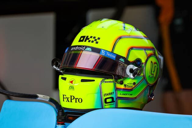 NORRIS Lando (gbr), McLaren F1 Team MCL36, helmet during the Formula 1 Lenovo British Grand Prix 2022, 10th round of the 2022 FIA Formula One World Championship, WM, Weltmeisterschaft on the Silverstone Circuit, from July 1 to 3, 2022 in Silverstone, United Kingdom - F1 - BRITISH GRAND PRIX 2022 DPPI Panoramic  20220701_G00D6373