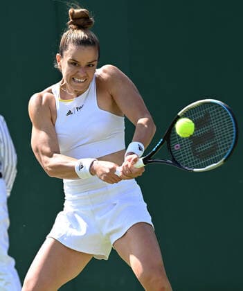 nChampionships - Week One - Day Two (Friday) - All England Lawn Tennis Club, Wimbledon - Friday 1st July 2022 Maria Sakkari v Tatjana Maria Maria Sakkari 