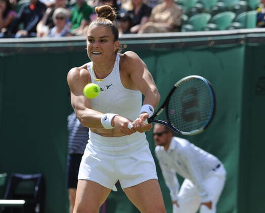 Tennis Championships - Week One - Day Two (Friday) - All England Lawn Tennis Club, Wimbledon - Friday 1st July 2022 Maria Sakkari v Tatjana Maria Maria Sakkari 