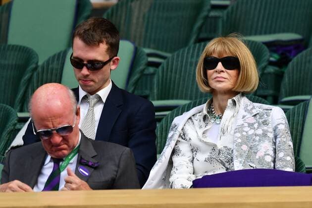 Mandatory Credit: Photo by James Veysey Shutterstock (13012400cj) Luke Wintour and Anna Wintour in the Royal Box on Centre Court Wimbledon Tennis Championships, Day 5, The All England Lawn Tennis and Croquet Club, London, UK - 01 Jul 2022 Wimbledon Tennis Championships, Day 5, The All England Lawn Tennis and Croquet Club, London, UK - 01 Jul 2022  Copyright: xJamesxVeysey Shutterstockx 13012400cj