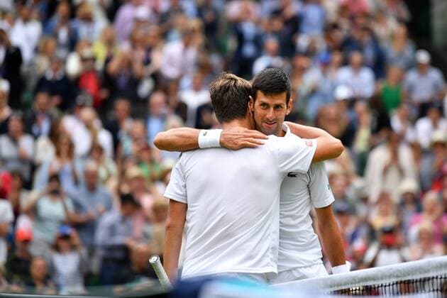 Mandatory Credit: Photo by James Veysey Shutterstock (13012400cz) Novak Djokovic celebrates victory in his third round match against Miomir Kecmanovic Wimbledon Tennis Championships, Day 5, The All England Lawn Tennis and Croquet Club, London, UK - 01 Jul 2022 Wimbledon Tennis Championships, Day 5, The All England Lawn Tennis and Croquet Club, London, UK - 01 Jul 2022  Copyright: xJamesxVeysey Shutterstockx 13012400cz